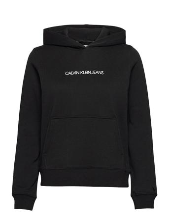 Shrunken Institutional Hoodie Black Calvin Klein Jeans