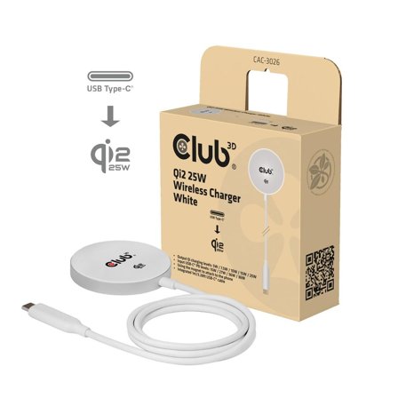 Club 3D Qi2 25W Wireless Charger