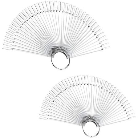 100 STK Klare Falske Negleprøver Vifteformede Negle Display Pinner, Neglekunst Tips Fargepinner Pop Pinner Negle Display Ring