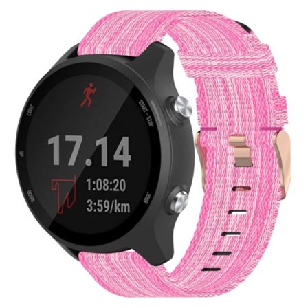 För Garmin Forerunner 245 Music 20mm Nylon Woven Watch Band