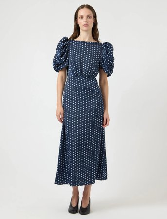 YAS Yaspella 2/4 Long Dress S. - Navy - 36