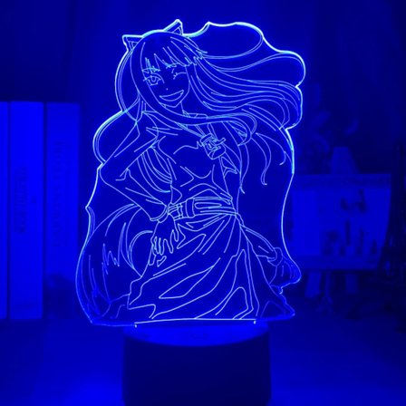 3D-lampa Den Hjälpsamma Räven Senko San Figur Nattlampa Färgväxlande USB Batteri Nattlampa för Flickors Sovrums Dekoration Ljus Holo