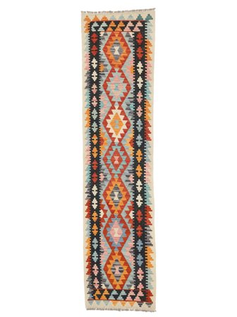 Small Kilim Afghan Old Style Rug 73X298 Wool
