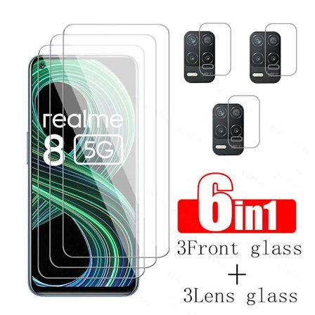 HD-glas för Realme 7i härdat skyddsglas skärmskydd full täckning säkerhet silkeslen film