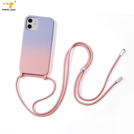 QU-Luksus Gradient Farge TPU Telefondeksel for kompatibel med iPhone 12 13 Pro Max UV Doble Farger Crossbody Mobil Deksel Billig Realme A53