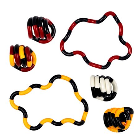 4 sett fidget-leker, Tangle fidget-leker, finger sensoriske leker, hjerne