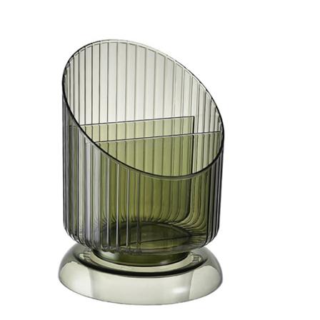 Sminkborsthållare Organizer Plast Transparent Rund Smink