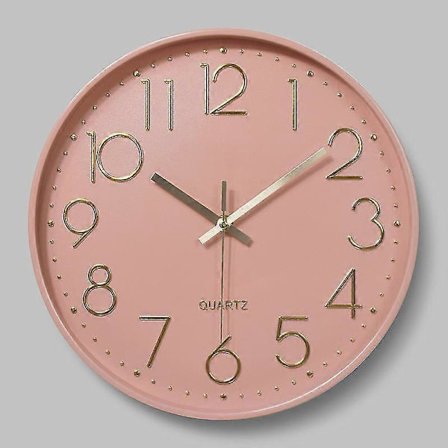 Seinäkellon 12-tuumainen hiljainen ei-tikittävä seinäkello (FMY)