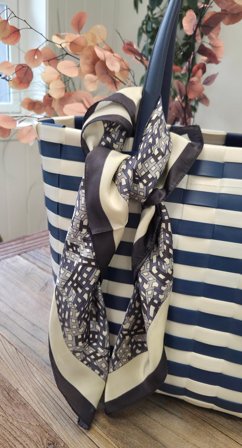 Endless Satengskjerf Bandana Square-Marine