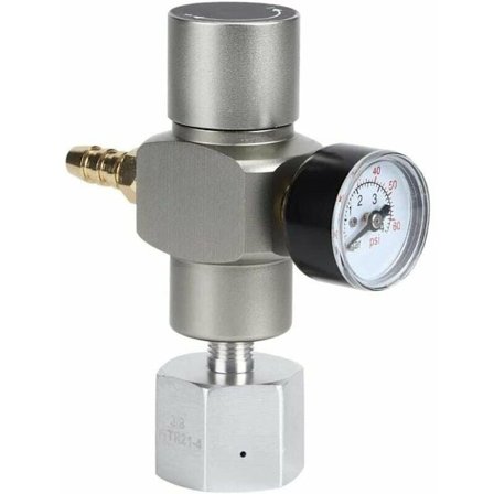 CO2-tryckregulator, 2 i 1 Mini CO2-gasregulator, Sodatryckmätare med 3/8" till TR21.4-adapter för Sodastream