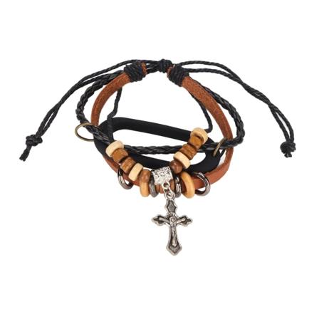 Säädettävä nahkainen ristiranneke Xiaomi Mi Band 5/6:lle, muodikas kaiverrettu ristiranneke