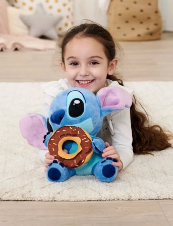 Lilo & Stitch Disney Stitch With Doughnut Plush (25Cm) - Blue - 25 CM
