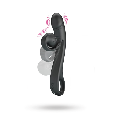Love Romance Selma Snail Rabbit Black - Vuxen.se - Vibrator