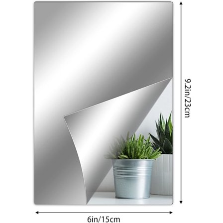 Dekorative vægmonterede spejlklistermærker, ikke-glas akryl sikkerhedsspejl til hjemmegym, selvklæbende fliser til hurtige interiøropdateringer
