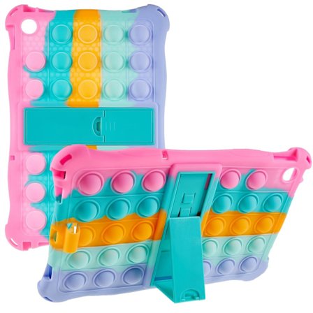 SKALO Lenovo Tab M10 (Gen 3) Shock Resistant Armor Popit Silicone Kuori - Rainbow