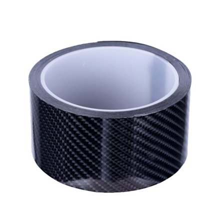 Rulle i kolfiber, svart kolfiber skyddande film bildörrskantsskydd (5 cm x 3 m)