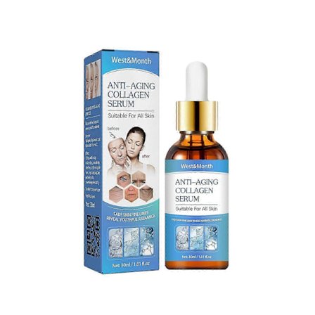 Anti-Aging Kollagen Serum för Rynkreducering, Uppstramning & Djup Återfuktning