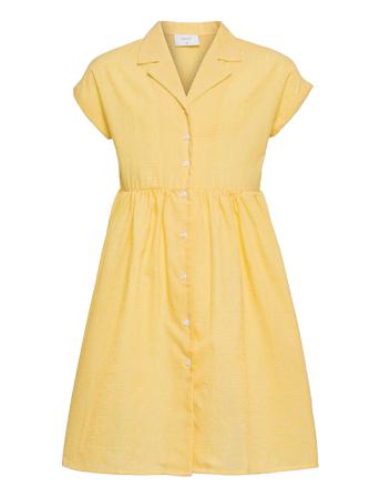 Jane Check Dress Yellow Grunt