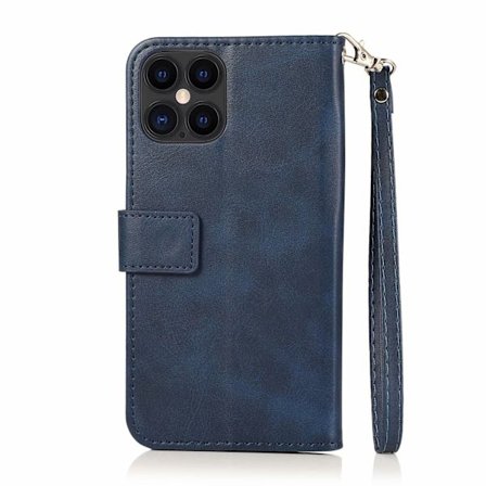 Kotelo Samsung NOTE 9 sininen vetoketjullinen nahka monitoimisella korttipaikalla