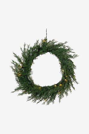 Star Trading - Krans Thuja 40 cm - Grønn - Dekorativ julebelysning - Fra Homeroom