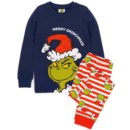 The Grinch Barn/Barnkläder Passande Julpyjamas Set 4-5 År