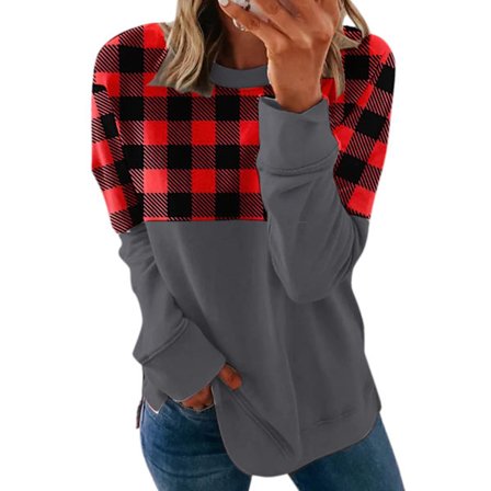 Naisten pitkähihaiset T-paita puserot Plus-koot