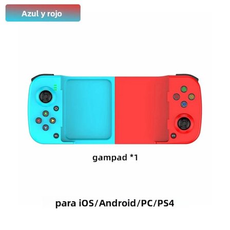 Blå Rød D3 Mobil Gamepad til Android og iOS, Bluetooth Game Controller Kompatibel med Switch, Strækbar Macro Joystick til Nintendo Switch