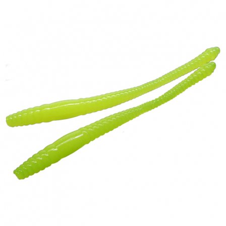 Libra Lures Dying Worm 70 Krill (15-pack) - Hot Yellow