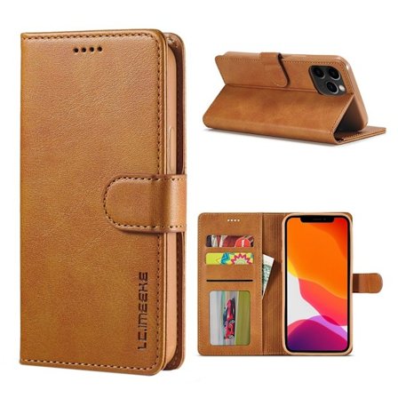 LC.IMEEKE iPhone 12 Mini flip case - Ruskea