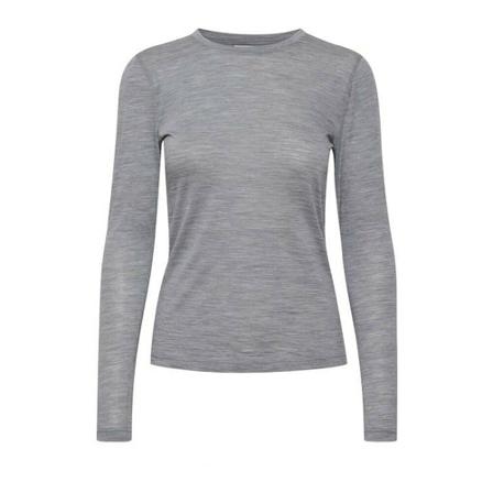 Gestuz Long Sleeve T-shirt Grå, Dame T-shirts