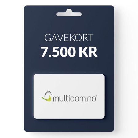 Gavekort pålydende kr 7500,-