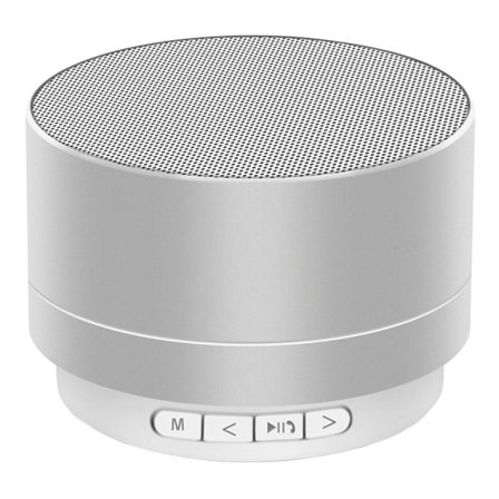 Pyöreä Mini Bluetooth Kaiutin Hopea