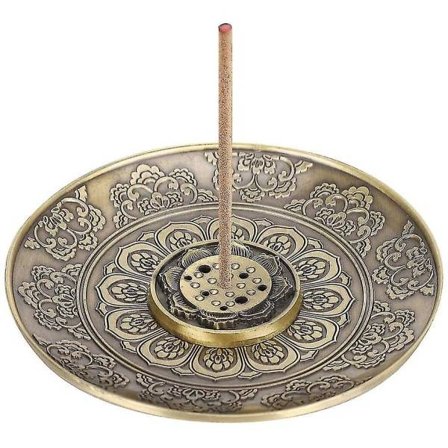 Elegant Retro Blomsterstatue Røgelsesholder Askebæger med 9 Huller Aftagelig Røgelsesholder til Stue, Tempel, Kontor, Hotel, Tehus