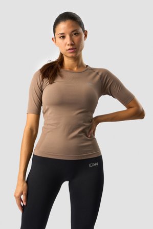 ICANIWILL - Everyday Seamless T-shirt Mid Sleeve Desert Sand - Dame - ICIW
