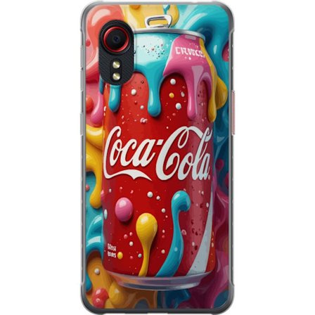 Kompatibelt Mobilskal till Samsung Samsung Galaxy Xcover 5 Fyra Roblox-liknande 3D-karaktärer med stora ögon, färgglada kläder och lekfulla poser