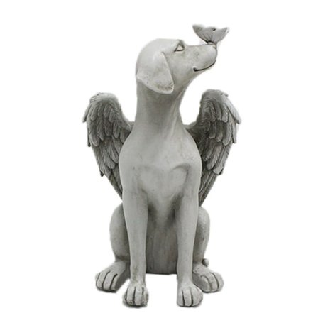 Hundengel Mindehund, Gravmarkør Hyldeststatue, 20*11*11CM,