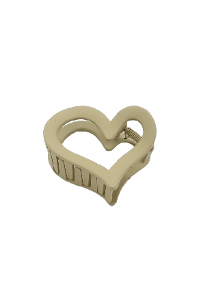 Complement Hjärtformad Matt Hårklämma Accessoarer & tillbehör Dam Beige 7-10 liter