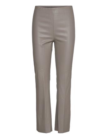 Slkaylee Pu Kickflare Pants Trousers Leather Leggings/Housut Harmaa Soaked In Luxury