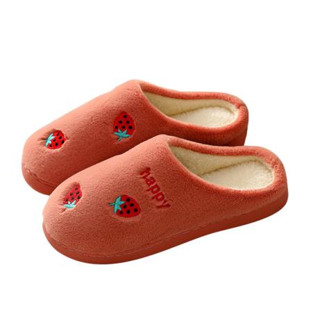 Unisex Flat Fuzzy Tofflor Slip On House Skor