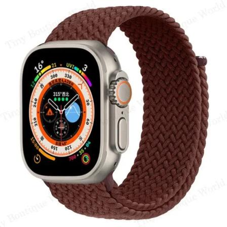 Flettet Solo Loop til Apple Watch Ultra-rem 49mm 45mm 41mm 44mm 40mm 42mm correa armbånd iWatch serie 9 7 SE 8 6 5 4 3 rem DR DR 38 40 41mm-L