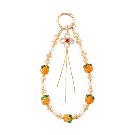 Håndlavet Perlebesat Telefonkæde Vedhæng Telefon Snor Mobiltelefon Reb Armbånd Mode Nøglering Nøglering Til Kvinder Smykker rød(h})