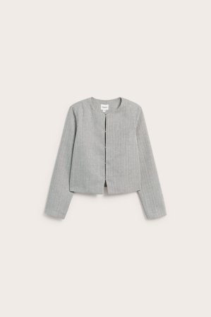 Kappahl | Krótka marynarka z dżetami | Jasnoszary