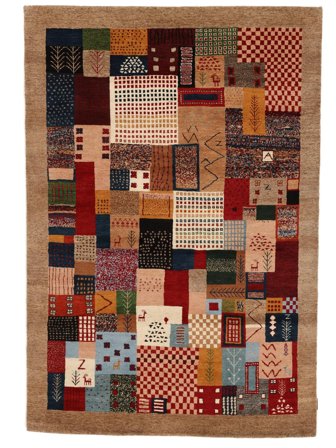 Annodato A Mano Gabbeh Loribaft Tappeto 172X248 Di Lana Marrone/Nero