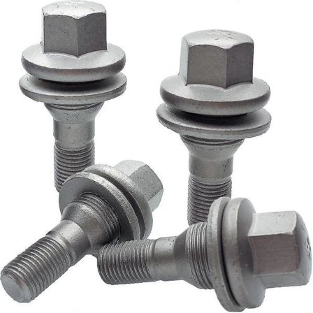 4 stk. hjulbolte møtrikker til Citroen C2 C3 C4 C5 Peugeot 206 207 308 407, gevind M12 x 1,25