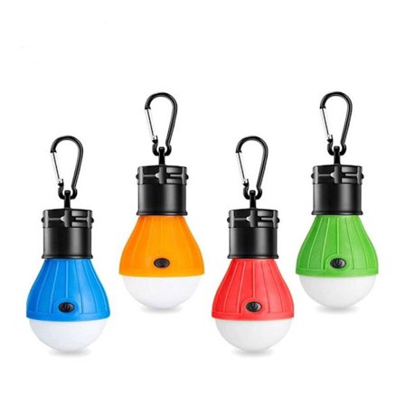 4 stk. Teltlampe Camping Pære Lys Clip Krog