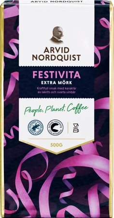 ARVID NORDQUIST Kaffe Festivita Mörkrost 500g - Lyreco - Kök och servering - Kaffe och te - Bryggkaffe