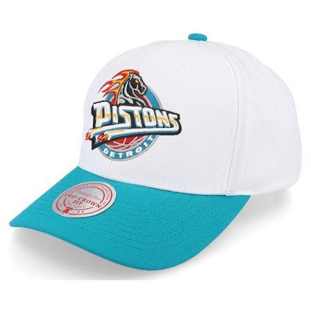 Mitchell & Ness - NBA Bianco adjustable Cappellino - Detroit Pistons Team 2 Tone 2.0 Pro White/Teal Adjustable @ Hatstore