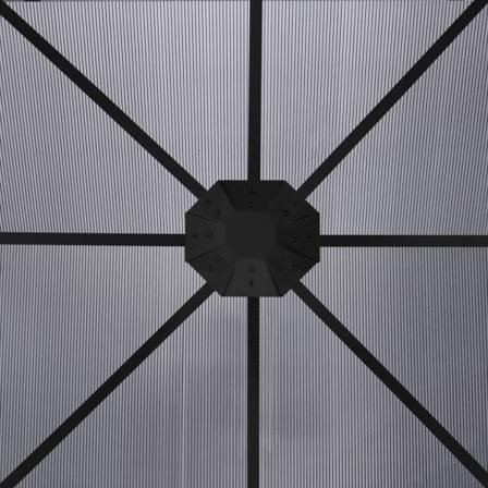Vidaxl Paviljong Med Draperier 300x300x265 Cm Antracit Antracit