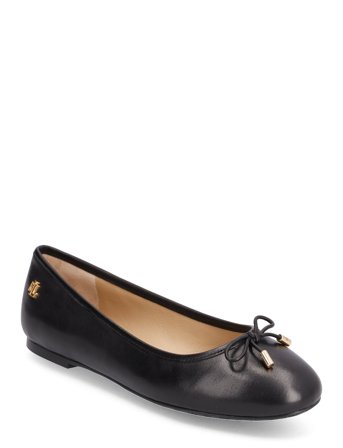 Lauren Ralph Lauren Jayna Leather Flat - Black - 39