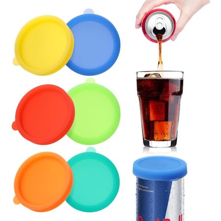 Uusin malli 2025 Silikoniset limsatölkin kannet, uudelleenkäytettävät tölkkien suojukset/päälliset limsalle, tölkinsäästäjä limsalle, kolalle, 